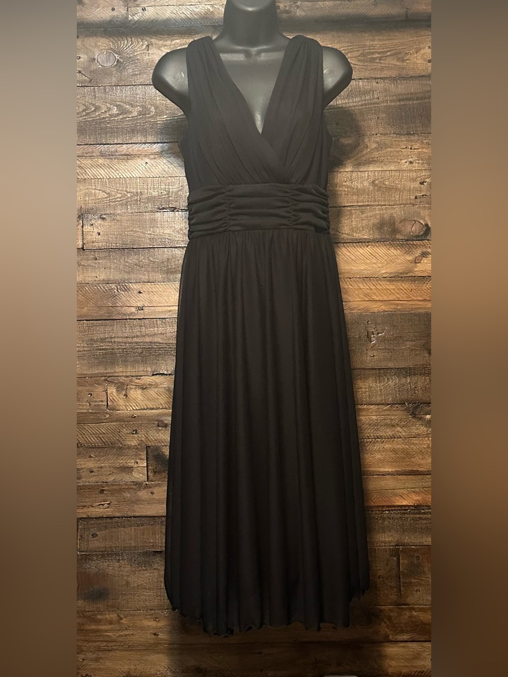 Connected Apparel black, sleeveless formal gown